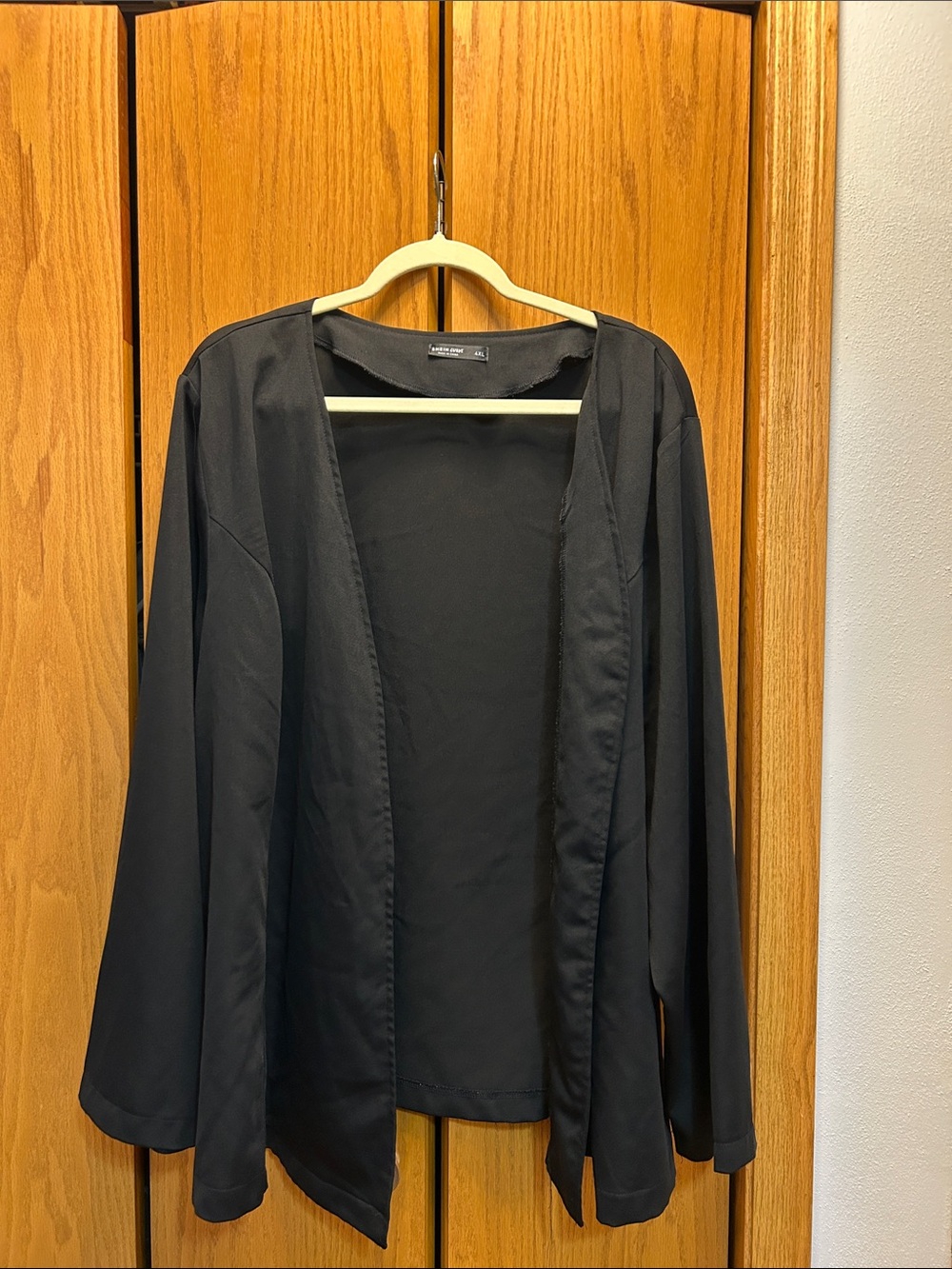 SHEIN Black Open-Front Blazer Jacket
